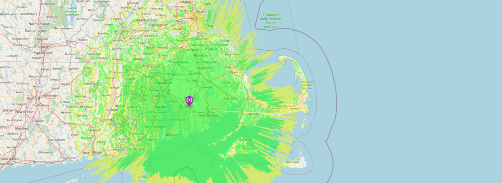 WA1DGW Coverage Map